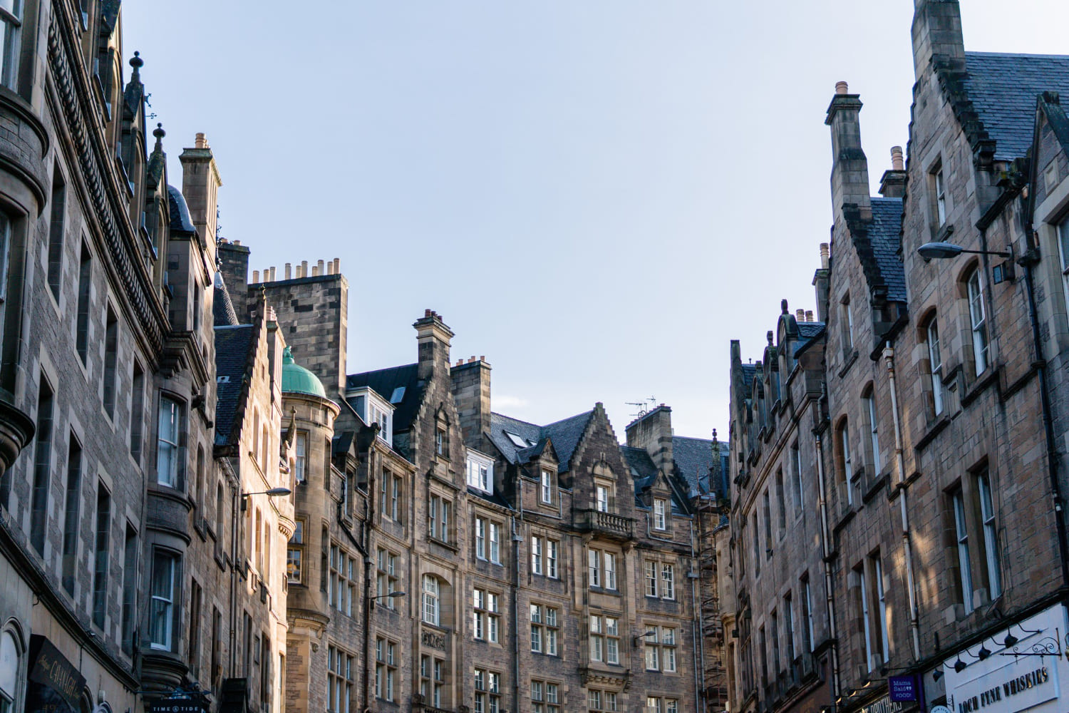 Stunning urban landscape: Tall buildings in Edinburgh City Center, Scotland - Study in Scotland